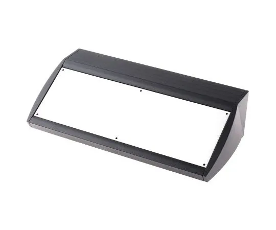 63-7956-08　METCASE Unidesk, Sloped Front, Aluminium, 400 x 200 x 102mm Desktop Enclosure, Black　M5340109RS