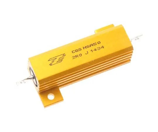 63-7758-54　TE Connectivity HSA50 Series Aluminium Ho***d Solder Lug Wire Wound Panel Mount Resistor, 2Ω ±5% 50W　HSA502R0J