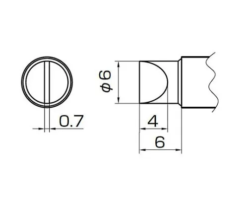 61-4928-69　［Discontinued］6D Type TrowelTip 957　T14-D6