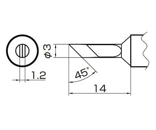 61-4928-72　［Discontinued］KU Type for Trowel Tip 957　T14-KU