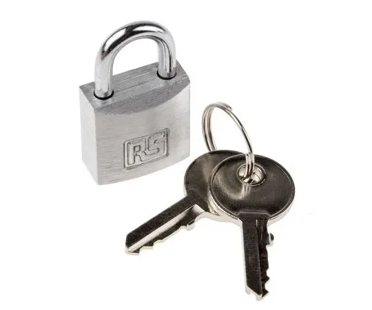 63-8032-08　RS PRO 20mm Aluminium Key Safety Padlock　827-4408