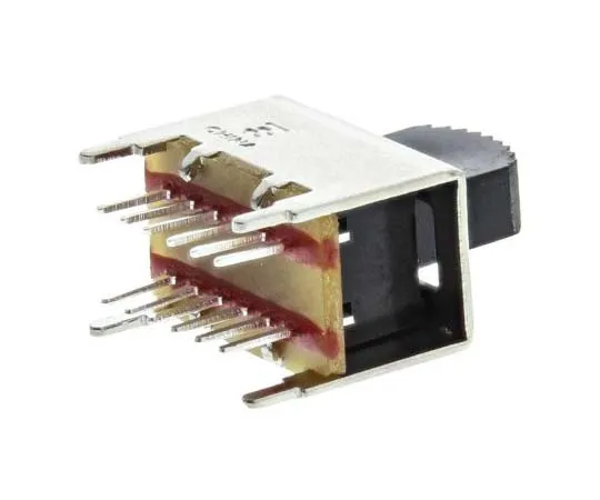 63-7794-44　PCB Slide Switch Four Pole Double Throw (4PDT) Latching 300 mA @ 4 V dc Top　1825264-1