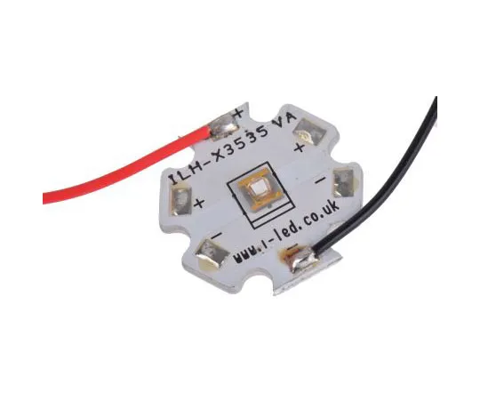 63-8030-90　ILH-XO01-S410-SC211-WIR200. Intelligent LED Solutions, N3535 1 Powerstar Series UV LED, 420nm 400mW 125 °, 4-Pin　ILH-XO01-S410-SC211-WIR200.