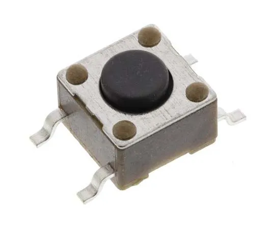 63-7751-28　Grey Button Tactile Switch, Single Pole Single Throw (SPST) 50 mA @ 24 V dc 0.7mm　FSM2JSMATR