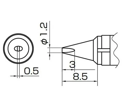 61-4928-12　［Discontinued］1.2D Type TrowelTip 938　T10-D12
