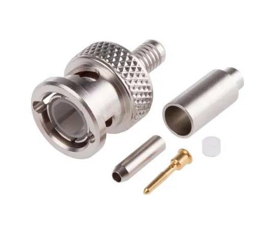 63-7759-16　Radiall Straight 75Ω Cable Mount BNC Connector, Plug, Nickel, Crimp Termination, RG179, RG187　R142076161