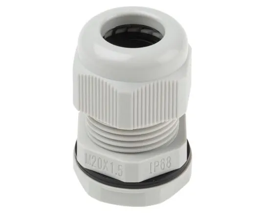 63-8029-12　RS M20 Cable Gland With Locknut, Nylon, IP68　822-9757