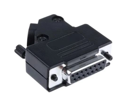 63-7980-22　MHD45PPK Series, 45 ° 15 Way D-Sub Socket Connector Kit With Hood and Inserts　MHD45PPK15-DB15S-K