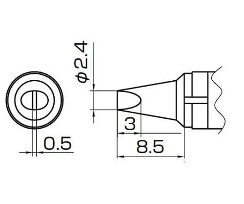 61-4928-14　［Discontinued］2.4D Type TrowelTip 938　T10-D24