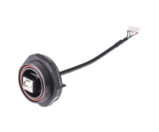 63-8023-20　Bulgin 1 Port Straight Panel Mount Female Version 2.0 Type B USB Connector, 30 V ac, 1A　PX0849/B
