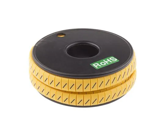 63-8016-15　RS PRO Slide On Cable Marker, Pre-printed / Black on Yellow 3.5 → 7mm Dia. Range　812-1199