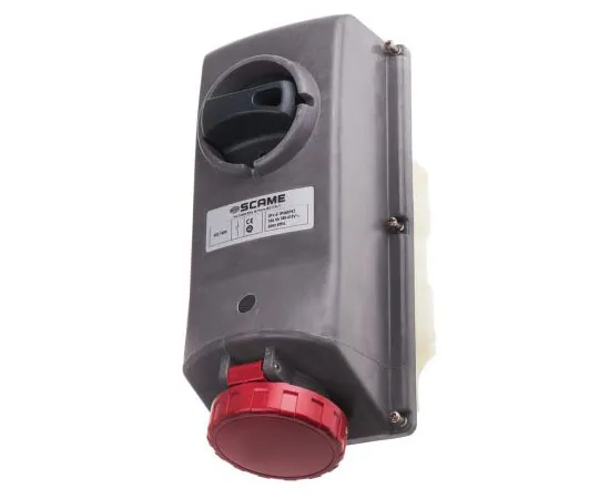 63-7969-62　RS PRO IP67 Red Panel Mount 3P+E Right Angle Industrial Power Socket, Rated At 16A, 415 V　780-0759