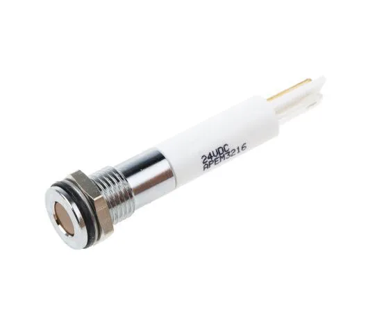 63-8037-12　RS PRO Orange Indicator, 24 V dc, 8mm Mounting Hole Size, Faston, Solder Lug Termination, IP67　838-5592