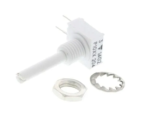 63-7986-46　Vishay 1 Gang Rotary Cermet Potentiometer with a 3 mm Dia. Shaft, 200kΩ, ±10%, 0.28W, Linear P10XXAI204KB30　P10XXAI204KB30