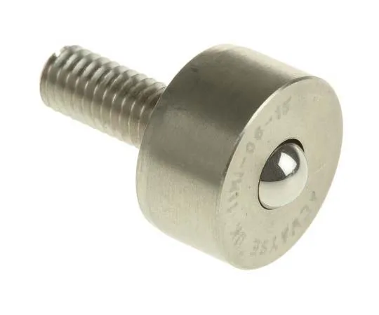 63-7789-14　ALWAYSE Stud 6.4mm Stainless Steel Ball Transfer Unit Stainless Steel　11MI-06-15