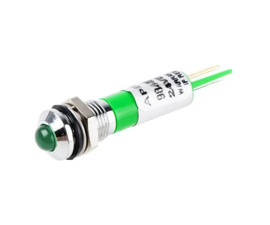 63-8037-04　RS PRO Green Indicator, 24 V dc, 8mm Mounting Hole Size, Faston, Solder Lug Termination, IP67　838-5542