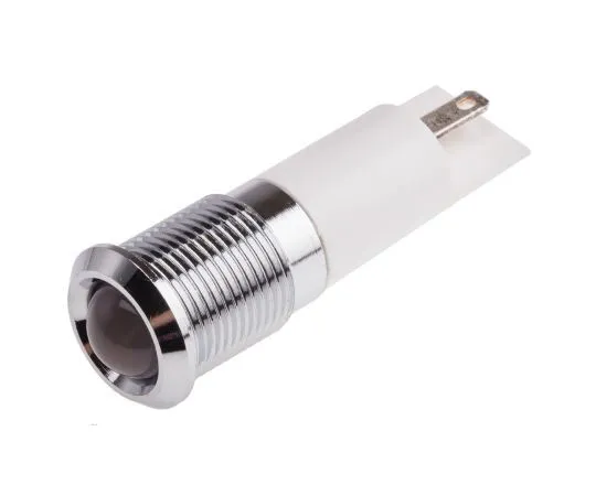 63-8041-89　RS PRO White Indicator, 220 V ac, 14mm Mounting Hole Size, Faston, Solder Lug Termination, IP67　848-4614