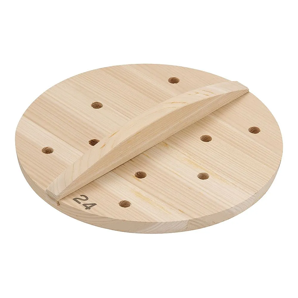 62-6342-38　SA Thick Sawara Hole Makeki Lid 24 cm