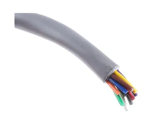 63-8033-22　Alpha Wire 10 Core Foil Industrial Cable, 0.35 mm²(CE, CSA, UL) Grey 30m Reel, Alpha Essentials Series　1299/10C SL005