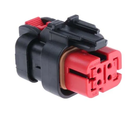 63-7765-66　TE Connectivity AMPSEAL 16 Series, 2 Row 4 Way Cable Mount Socket Housing　776524-1