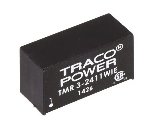 63-7956-66　TRACOPOWER TMR 3WIE 3W Isolated DC-DC Converter Through Hole, Voltage in 9 → 36 V dc, Voltage out 5V dc　TMR 3-2411WIE