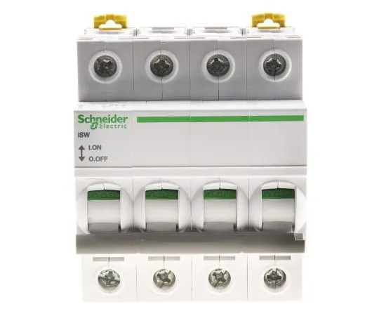 63-7988-38　4 Pole DIN Rail Non F***d Isolator Switch, 4NO, 63 A, IP20　A9S65463