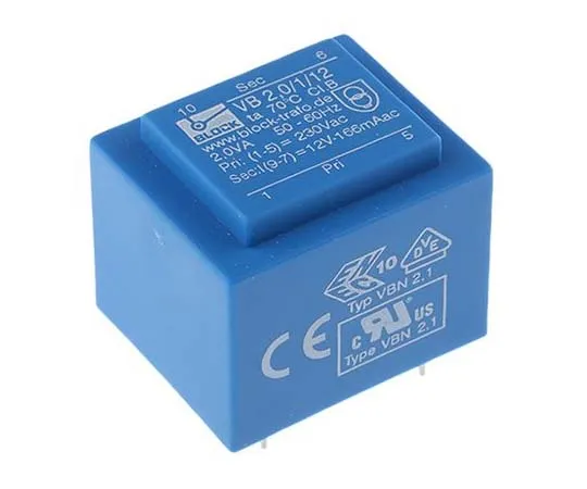 63-7770-46　12V ac 1 Output Through Hole PCB Transformer, 2VA　VB 2,0/1/12
