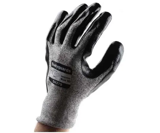 63-7811-90　BM Polyco Matrix String Knit Nitrile-Coated Cut Resistant Gloves, size 10, Black　GH37010