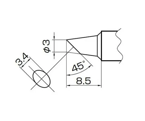 61-4928-65　［Discontinued］3BC Type TrowelTip 957　T14-BC3