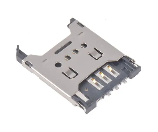 63-8031-73　Wurth Elektronik 693012 Series 6 Way Right Angle Mini SIM Card Connector With Solder Termination　693012040811