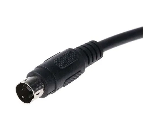 63-7788-42　10m 4-Pin Male Mini-DIN to 4-Pin Male Mini-DIN Black SVHS Audio Video Cable Assembly　742-4282