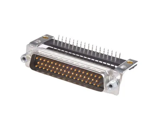 63-7993-85　TE Connectivity Amplimite HD-20 Series, 50 Way Right Angle PCB D-sub Connector Plug, 2.768mm Pitch, with 4-40 UNC,　5747497-4