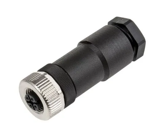 63-8009-18　Binder 713 Series M12 Cable Mount Connector, 4 contacts Socket　99-0430-19-04