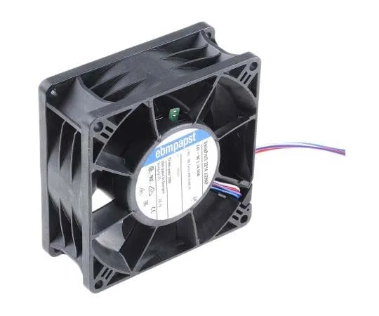 63-7798-81　ebm-papst 3200J Series Axial Fan, 92 x 92 x 38mm, 280m³/h, 50W, 24 V dc　3214J/2H4P