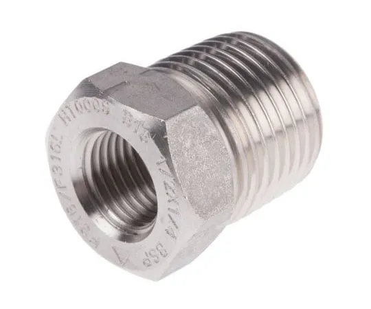 63-8031-65　RS PRO Stainless Steel Hexagon Straight Bush 1/2in R(T) Male x 1/4in Rc(T) Female 0.75in　826-7087