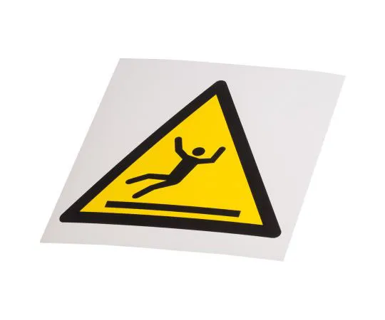 63-8043-09　RS PRO 1 x Slippery Surface Sign, Black/Yellow/White Plastic　857-8706