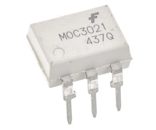 63-7781-23　ON Semiconductor, MOC3021M DC Input Triac Output Optocoupler, Through Hole, 6-Pin DIP　MOC3021M