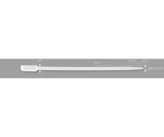 67-5190-45　Dropper 1 mL Long Sterilized 10 Pieces x 100 Bags　130047