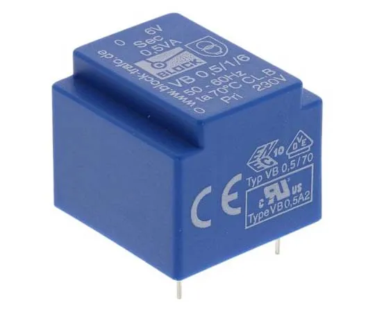 63-7770-68　6V ac 1 Output Through Hole PCB Transformer, 0.5VA　VB 0,5/1/6