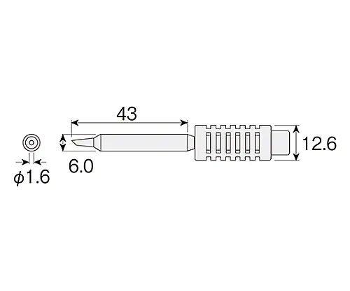 61-0482-85　［Discontinued］Replacement Soldering Bit for Soldering Iron　H-132