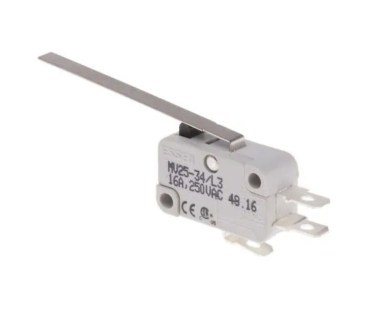 63-8003-89　SPDT Long Straight Lever Microswitch, 16 A @ 250 V ac　804-6219