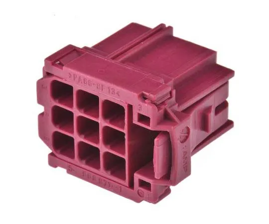 63-7766-12　TE Connectivity AMP MCP 2.8 Series, 3 Row 9 Way Panel Mount Socket Housing　5-968971-1