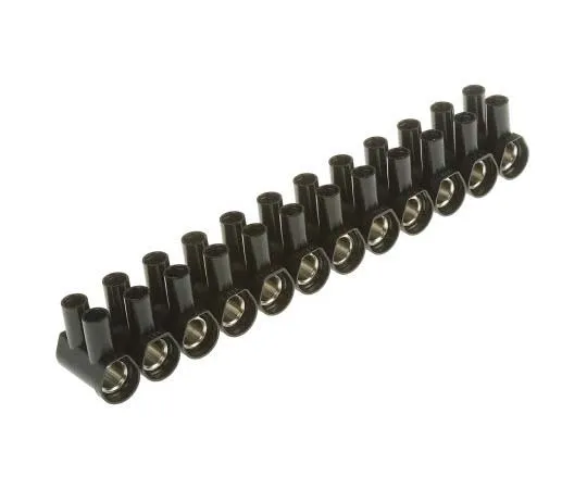 63-7748-34　CAMDENBOSS CTSOS438/12BK/RS Terminal Strip, Straight, 12way M5, 2 Row, 125A, 450 V ac, length 176.5mm, Black　CTSOS438/12BK/RS