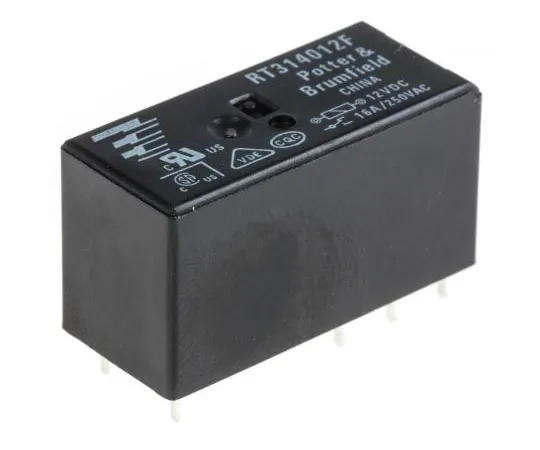 63-7971-05　TE ConnectivityRT1 SPDT Non-Latching Relay PCB Mount, 12V dc Coil, 16A　RT314012F