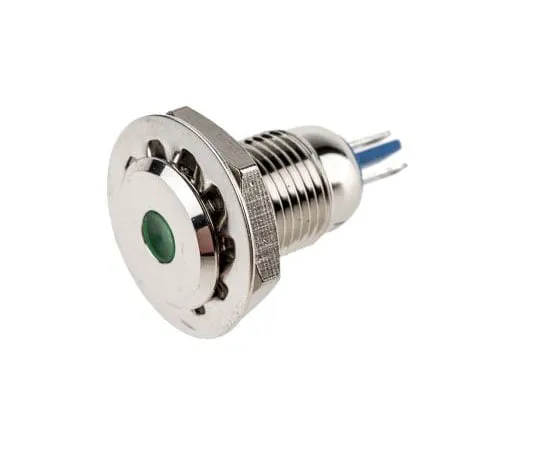 63-8025-83　RS PRO Green Indicator, 24 V, 12mm Mounting Hole Size, Lead Wires Termination, IP67　820-0582