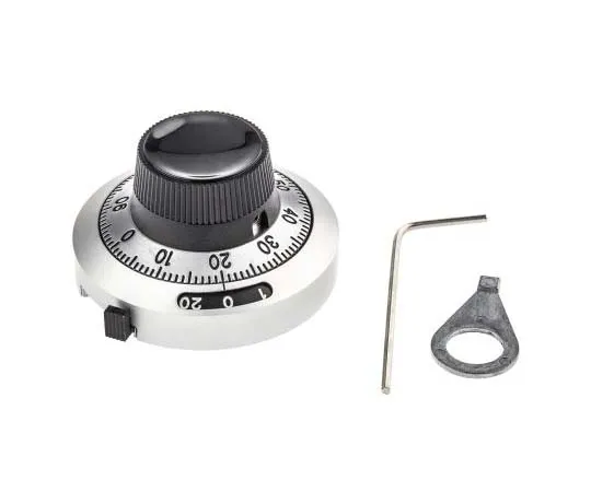 63-7778-23　Bourns Potentiometer Knob, Dial Type, 46mm Knob Diameter, Black, 6.35mm Shaft　H-46-6A