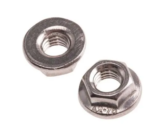 63-7764-53　11.8mm Plain Stainless Steel Hex Flanged Nut, M5, A2 304　725-9647