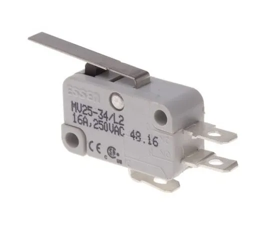 63-8003-88　SPDT Long Straight Lever Microswitch, 16 A @ 250 V ac　804-6215