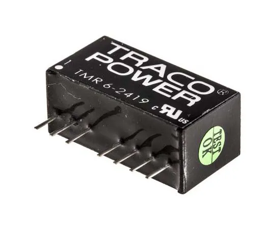 63-7805-54　TRACOPOWER TMR 6 6W Isolated DC-DC Converter Through Hole, Voltage in 18 → 36 V dc, Voltage out 9V dc　TMR 6-2419