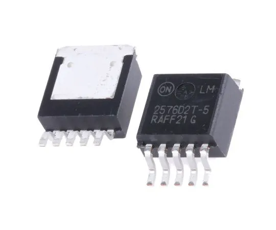 63-8010-32　ON Semiconductor, LM2576D2T-005G Step-Down Switching Regulator, 1-Channel 3A Adjustable 5-Pin, D2PAK　LM2576D2T-005G